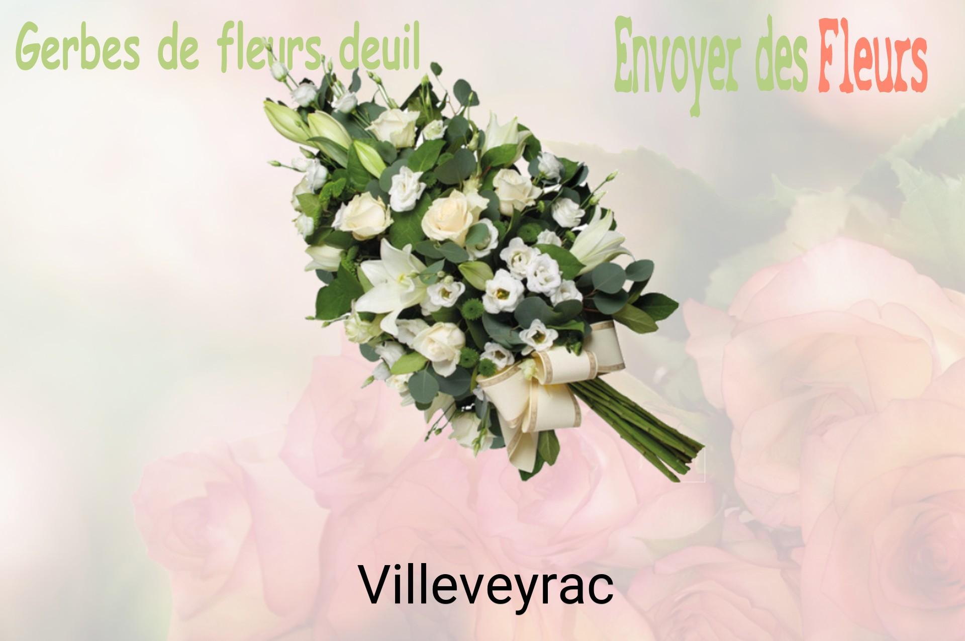 Gerbe de fleurs de deuil livrée à Villeveyrac